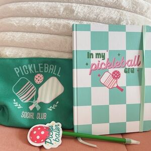 Pickleball Accessories - Notebook, pen & pouch.